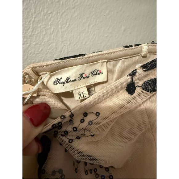 Southern Fried Chics Size XL Tulle Layered Maxi Dress Cream White Fairy Bride - Picture 16 of 16